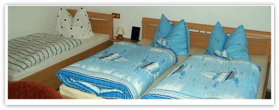 3 Bettzimmer mit Zusatzbett